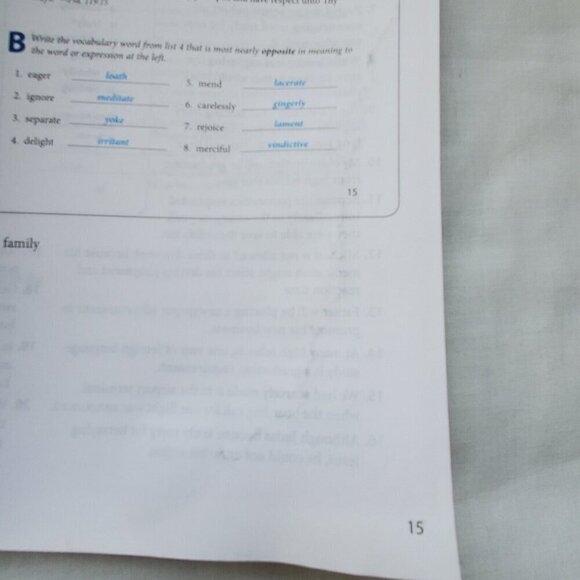 A Beka Vocabulary Spelling Poetry II 5th Edition Teacher Key And Quiz Key Abeka - Picture 4 of 10